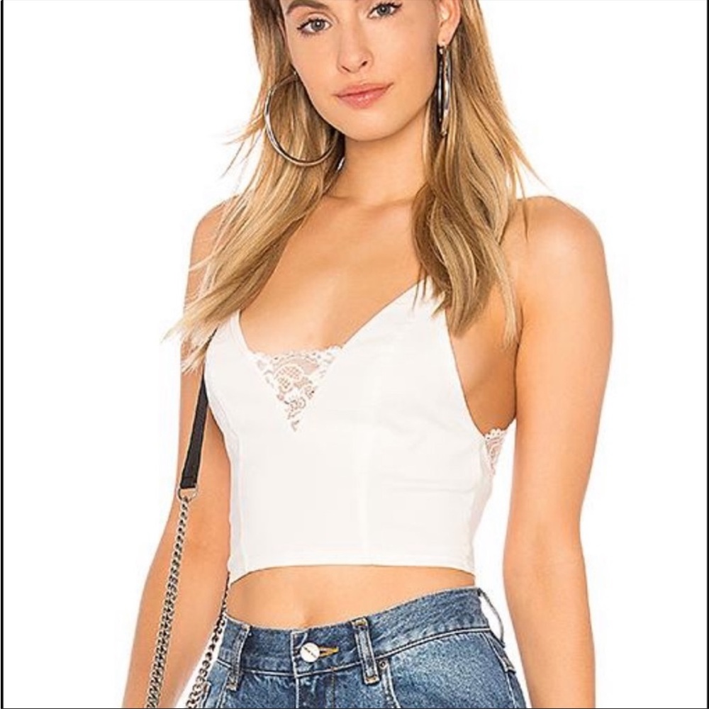 Free People Longline Lace Halter Century Brami Ivory Size Medium